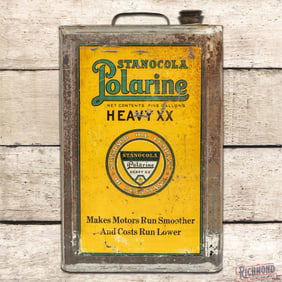 Stanocola Polarine Heavy XX 5 Gallon Metal Motor Oil Can w/ Logo