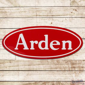 Excellent Arden Dairies Ice Cream 6' Emb. Single Sided Tin Oval Sign