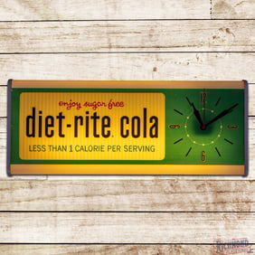 Enjoy Sugar Free Diet Rite Plastic Lighted Advertising Clock
