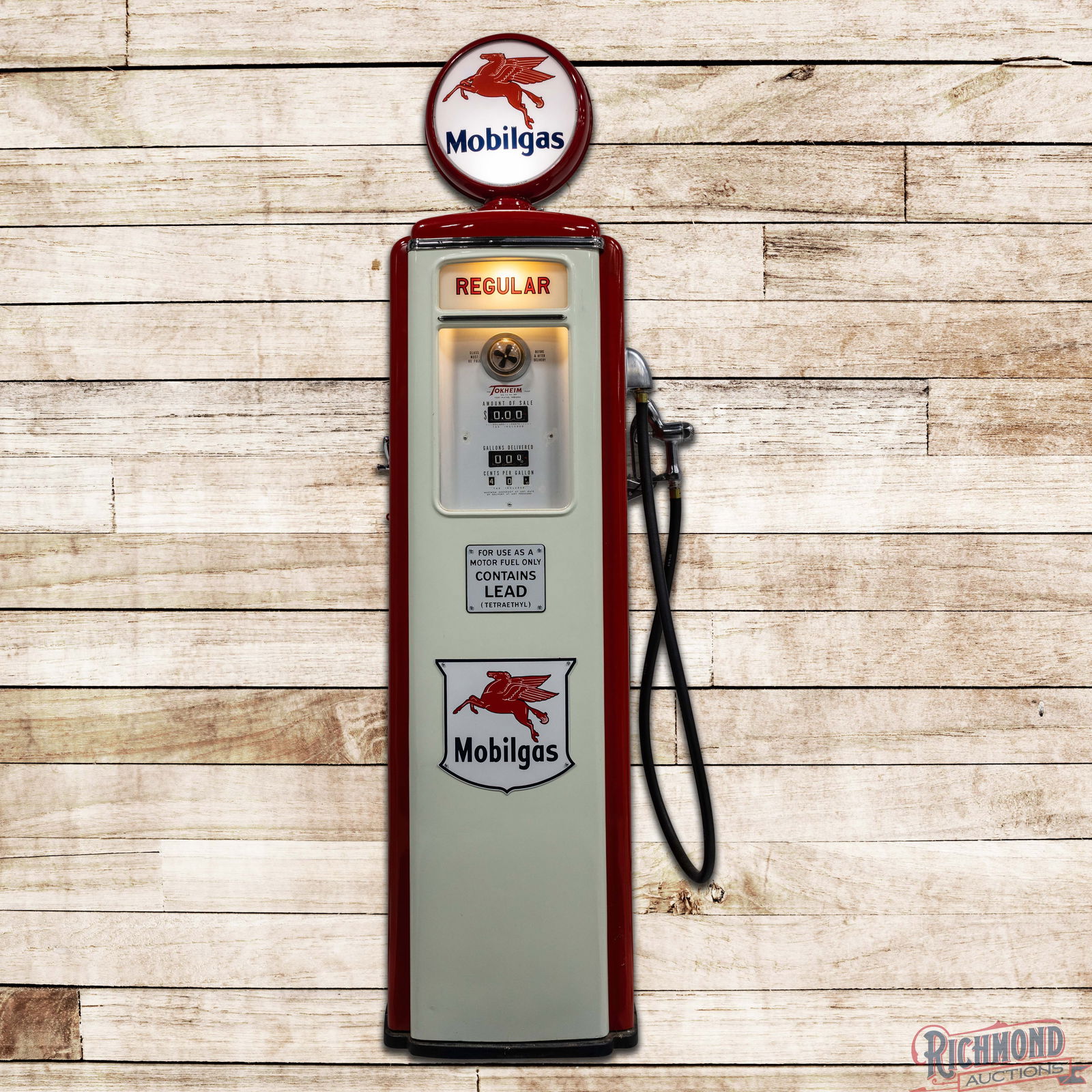 Tokheim Model #39 Computing Gas Pump Restored Texaco Fire Chief Gasoline: Tokheim Model #39 computing gas pump has been professionally restored. The pump features classic Texaco Fire Chief colors with bright paint, high gloss and minor surface imperfections. The pump includ