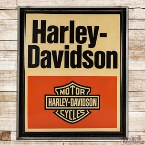 Harley Davidson Motorcycles 6' DS Lighted Advertising Sign w/ Logo