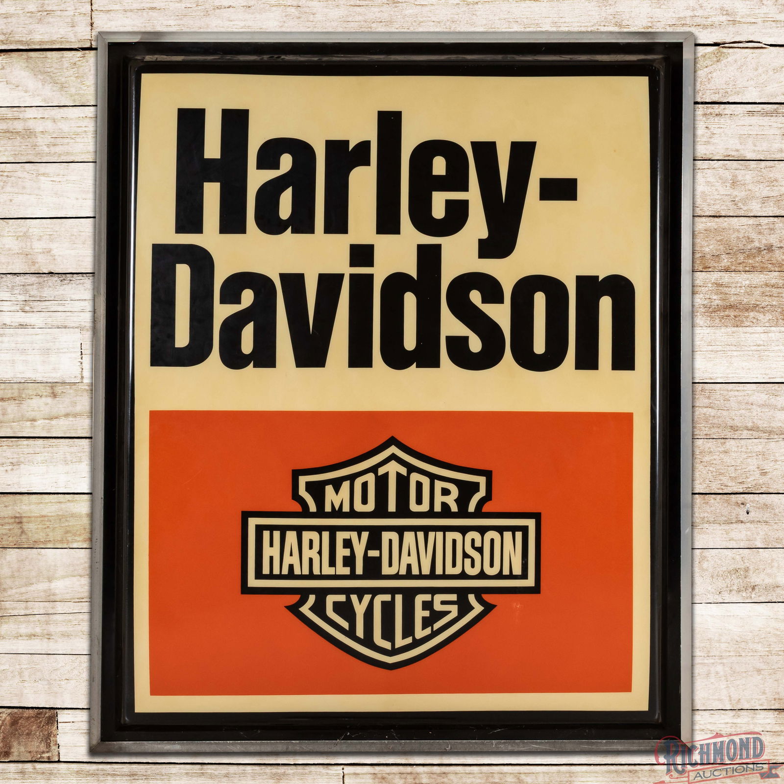 Harley Davidson Motorcycles 6' DS Lighted Advertising Sign w/ Logo (1 of 3)