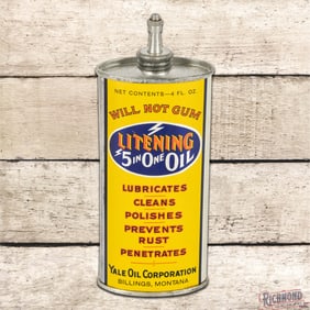 Fantastic Litening 5 in One Oil Yale Billings Montana Metal Lead Top Handy Oiler