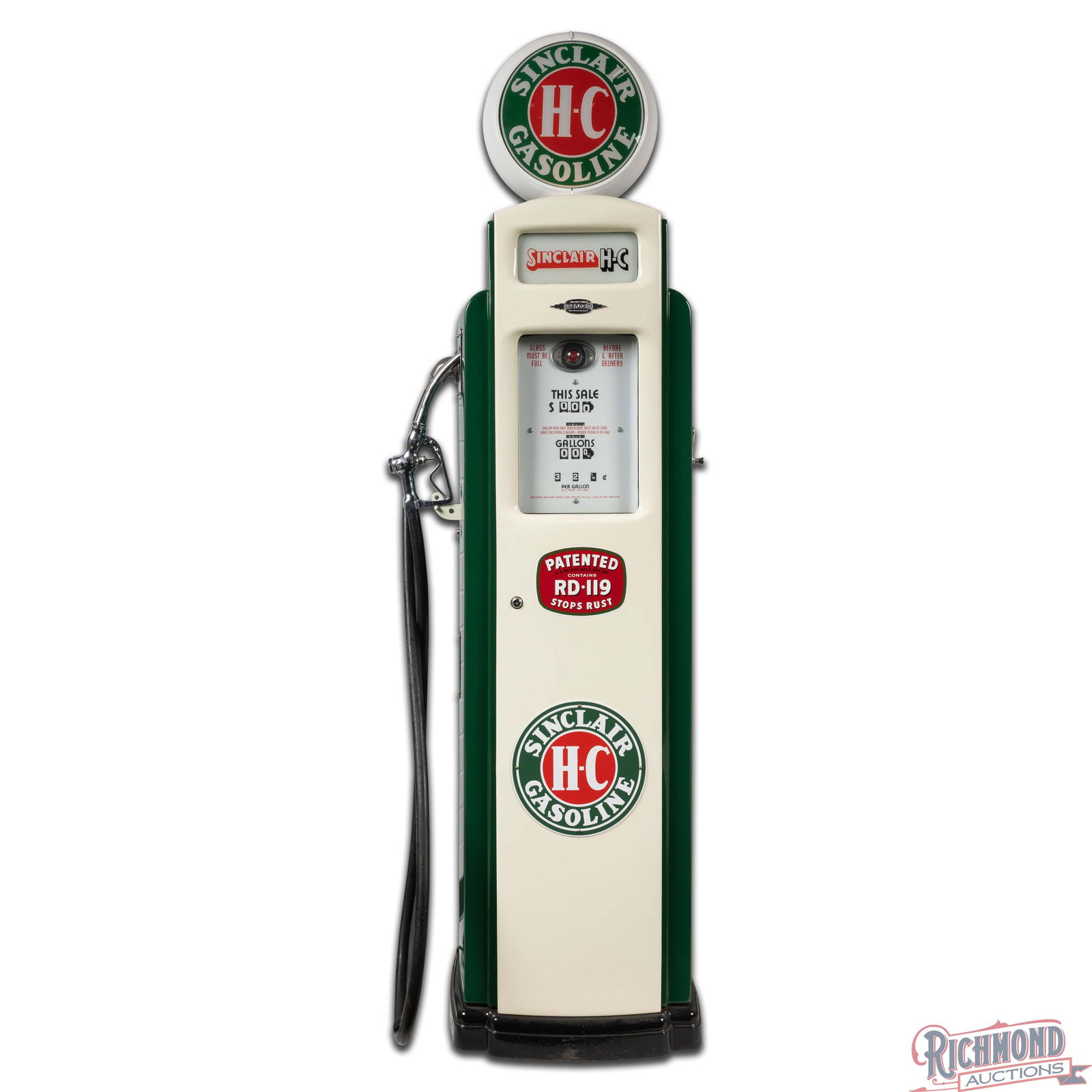 Bennett Model #541 Computing Gas Pump Restored Sinclair HC Gasoline - 3