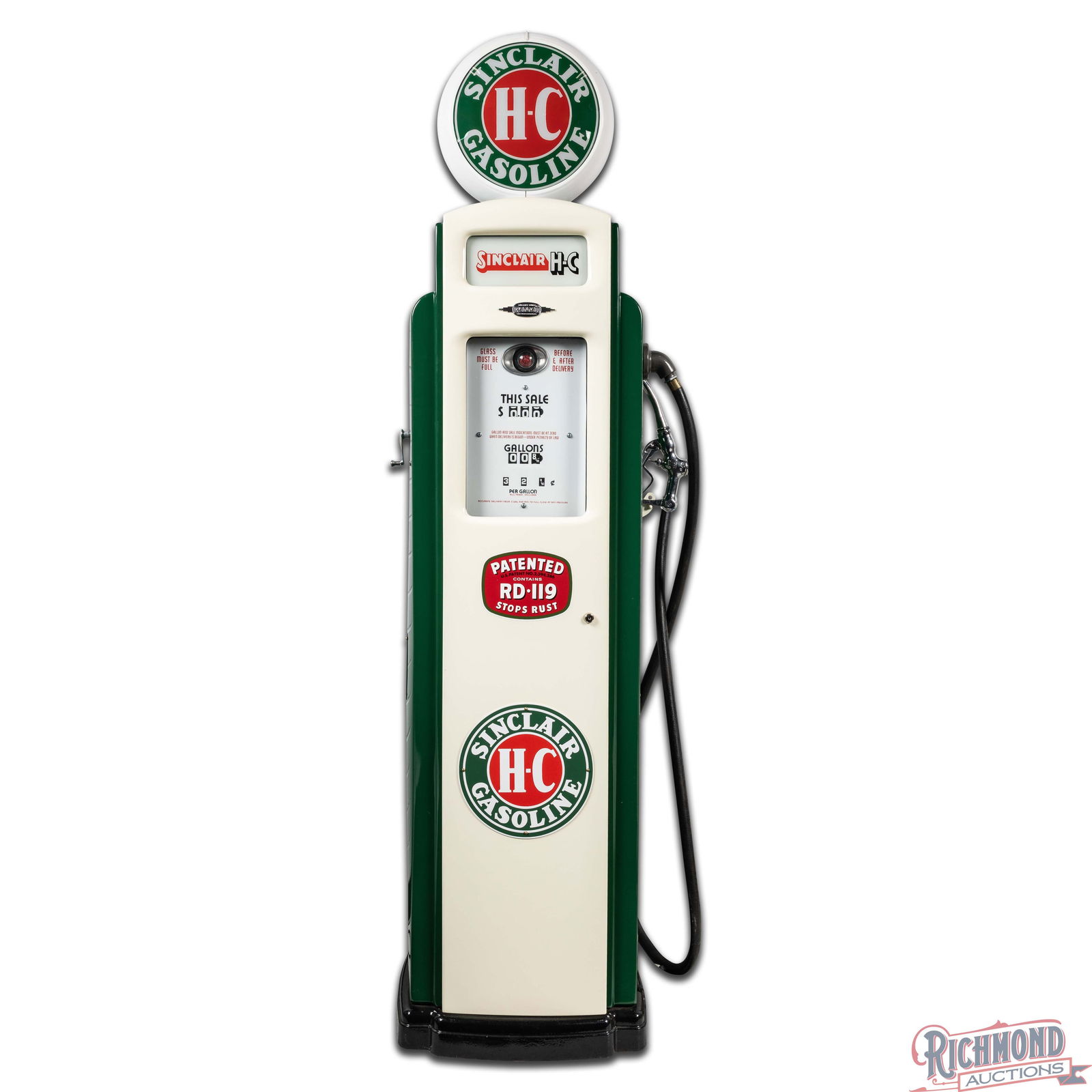 Bennett Model #541 Computing Gas Pump Restored Sinclair HC Gasoline - 5