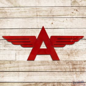 Flying A Gasoline 66" Single Sided Porcelain Die Cut Logo Sign