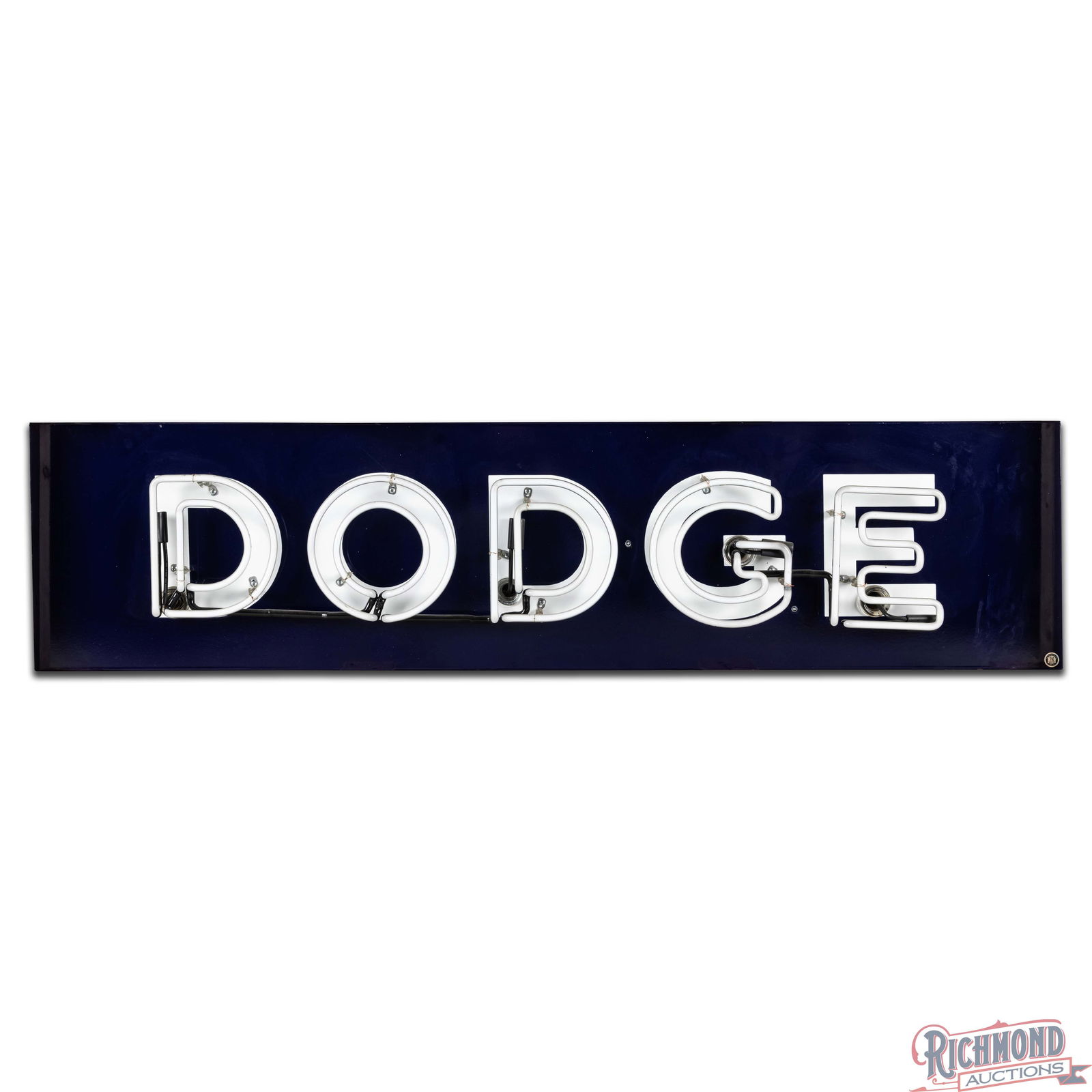 Amazing Dodge 6.5' Double Sided Porcelain Factory Neon Sign - 3