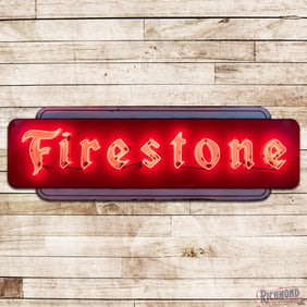 Firestone Tires 10' Double Sided Porcelain Factory Neon Sign