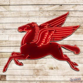 Mobil Pegasus Left Facing Cookie Cutter Neon Sign