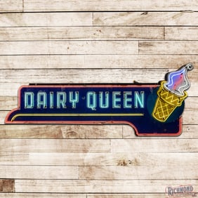 Dairy Queen 15' Factory Die Cut Neon Sign w/ Ice Cream Cone