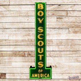 Amazing Boy Scouts of American Factory 16' Single Sided Porcelain Neon Sign