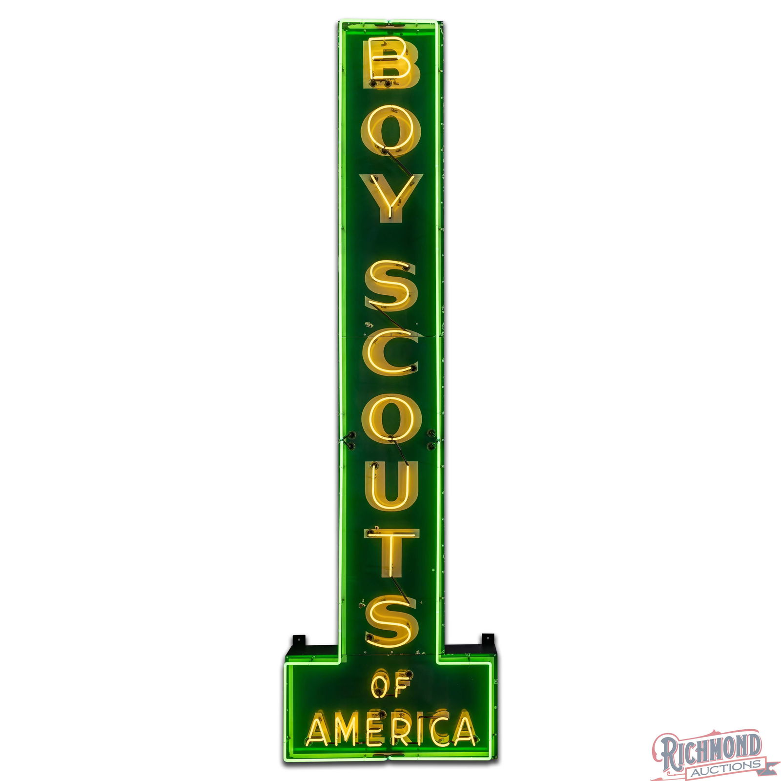 Amazing Boy Scouts of American Factory 14' Single Sided Porcelain Neon Sign - 2