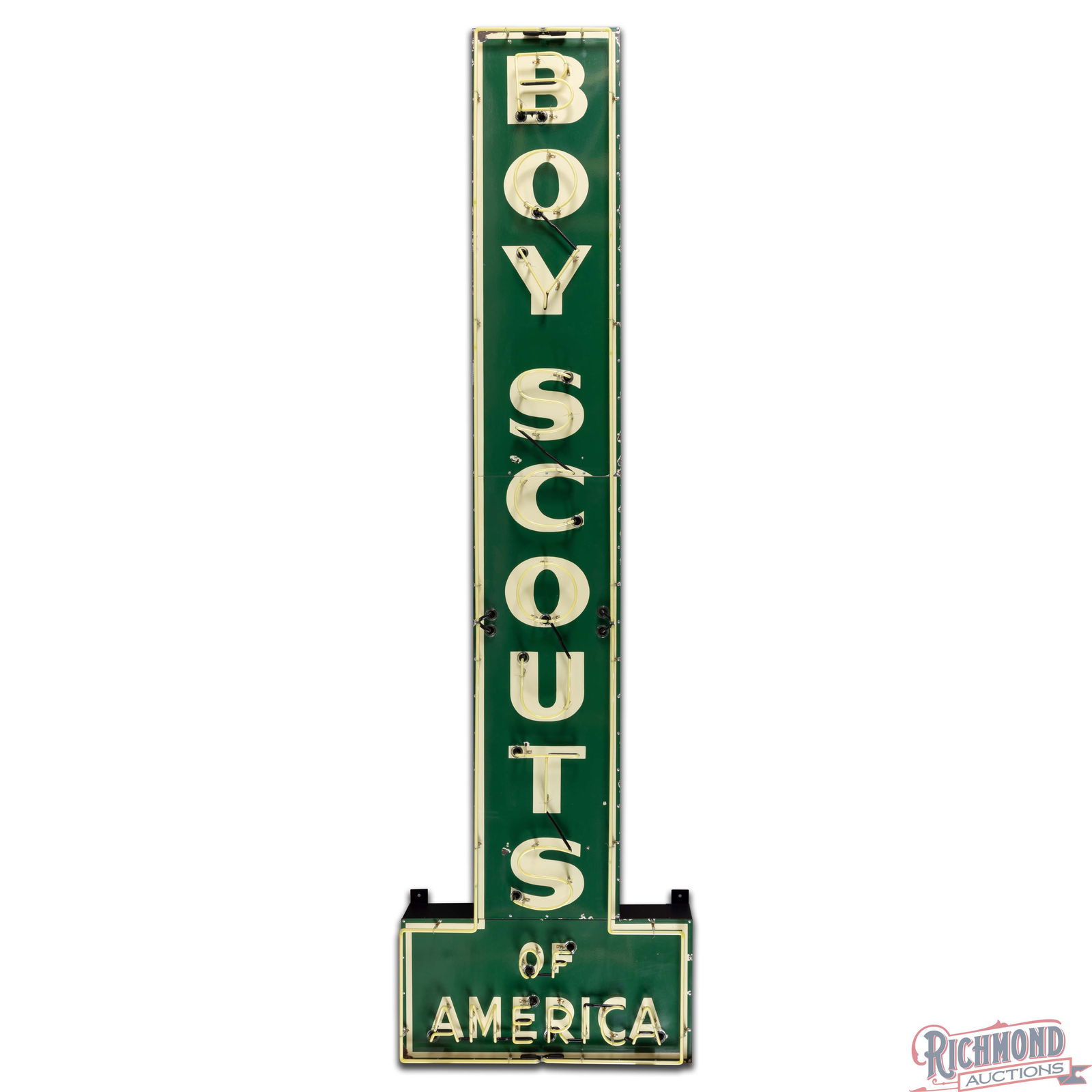 Amazing Boy Scouts of American Factory 14' Single Sided Porcelain Neon Sign - 3
