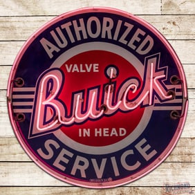 Buick Valve in Head Authorized Service 42' Single Sided Porcelain Factory Neon Sign