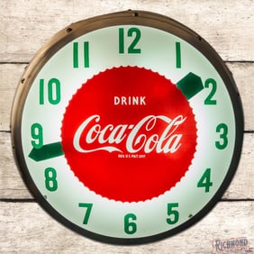Striking Drink Coca Cola 21" Lighted Advertising Clock
