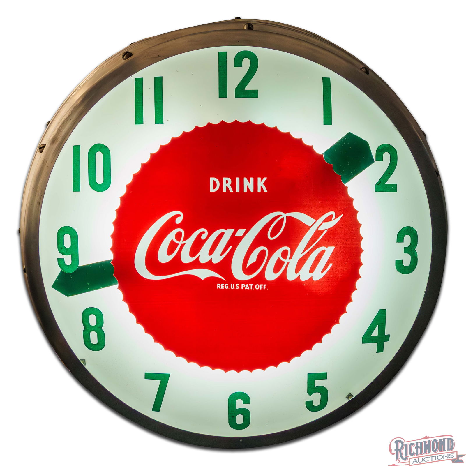 Striking Drink Coca Cola 21" Lighted Advertising Clock - 2