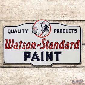 Oustanding Watson Standard Paints Quality Products Die Cut Double Sided Porcelain Flange Sign w/
