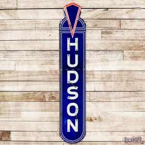 Hudson Automobiles 11' Die Cut Single Sided Porcelain Factory Neon Sign w/ Logo