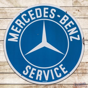 Superb Mercedes Benz Service 42" Double Sided Porcelain Logo Sign