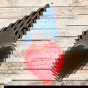 Scarce Douglas Gasoline 5.5' Die Cut Single Sided Porcelain Neon Sign w/ Winged Heart Logo: SSP (Single Sided Porcelain) die cut cookie cutter edge sign with added neon and a new metal can has excellent color and gloss. The field is very clean overall with minor surface imperfections and two