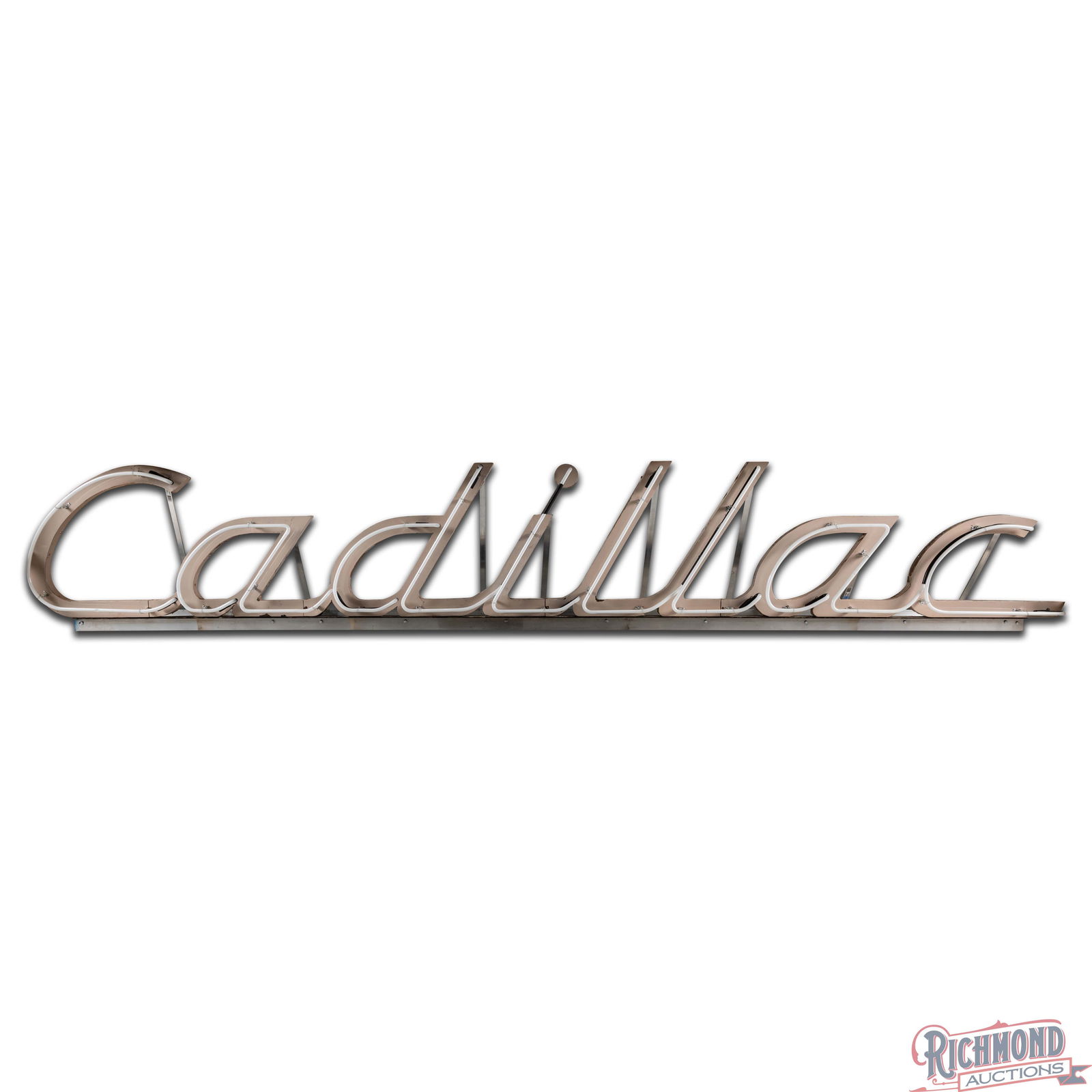 Cadillac Automobiles 13' 3D Single Sided Porcelain Neon Script Dealership Sign - 3