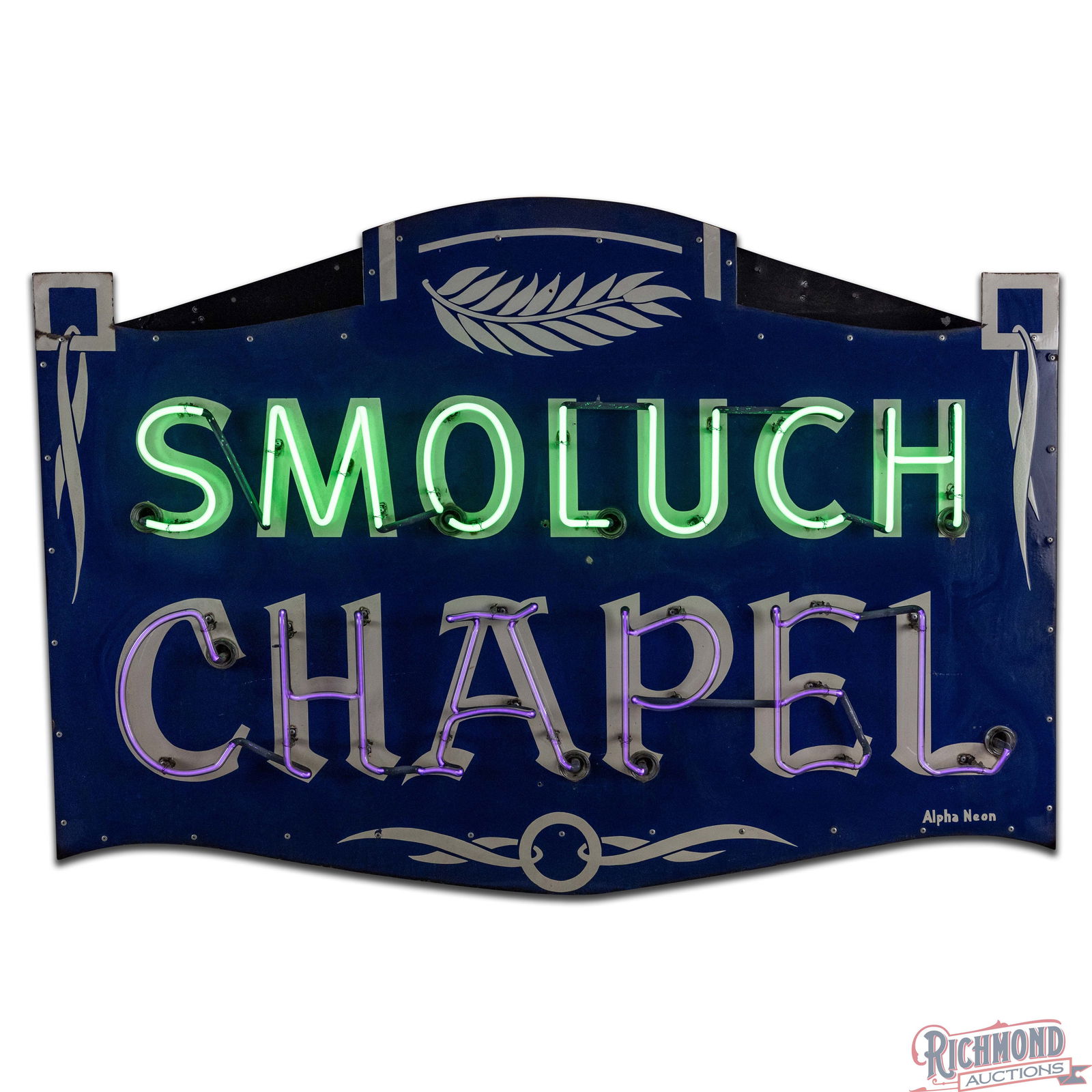 Smoluch Chapel Die Cut Single Sided Porcelain Factory Neon Sign - 2