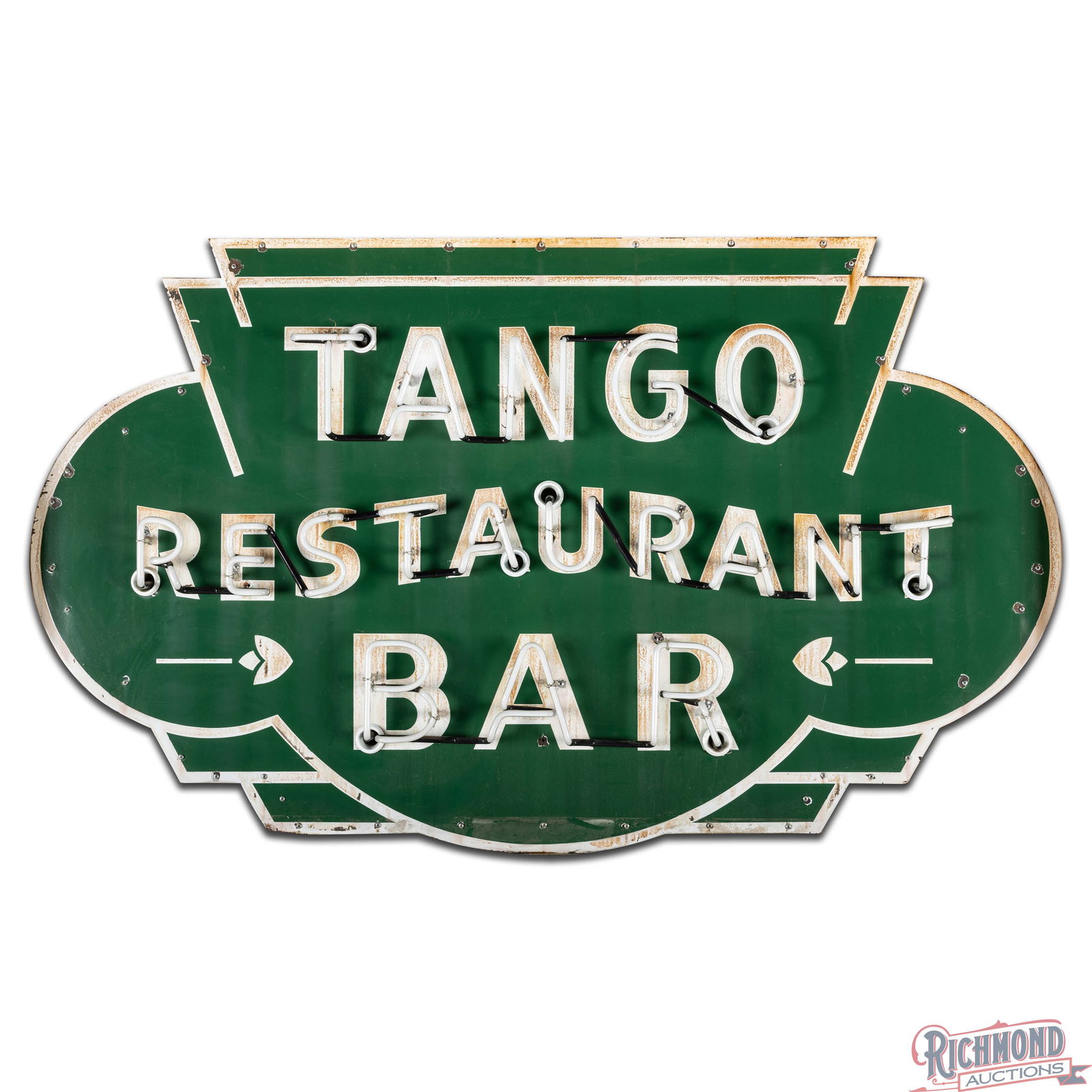 Tango Restaurant Bar Die Cut 6' Single Sided Porcelain Factory Neon Sign - 3