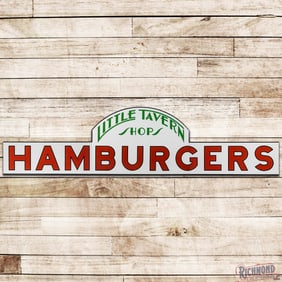 Incredible Little Tavern Shops Hamburger Restaurants 14' Single Sided Porcelain Sign