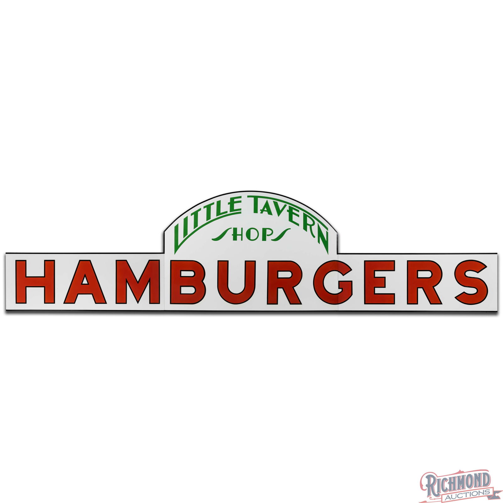 Incredible Little Tavern Shops Hamburger Restaurants 14' Single Sided Porcelain Sign - 2