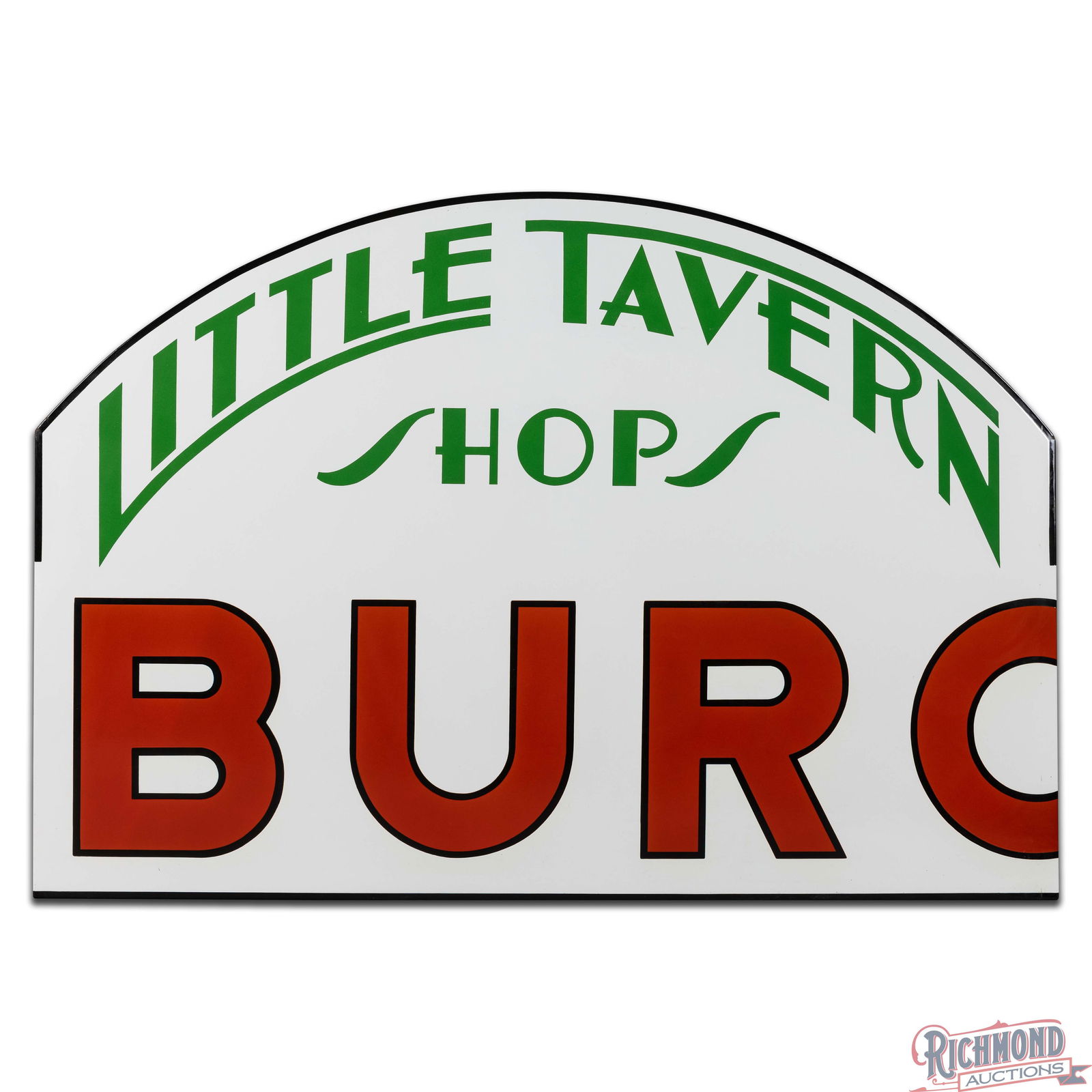 Incredible Little Tavern Shops Hamburger Restaurants 14' Single Sided Porcelain Sign - 3