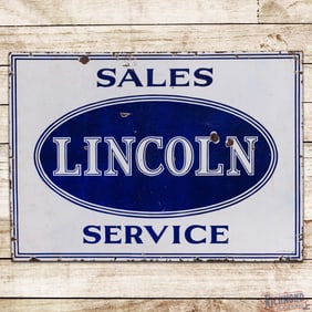 Lincoln Sales Service 42" Single Sided Porcelain Sign