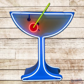 Cocktail Bar Die Cut Double Sided Tin Factory Neon Sign