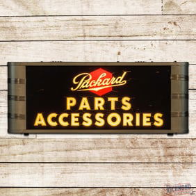 Packard Parts Accessories Art Deco Lighted Advertising Sign