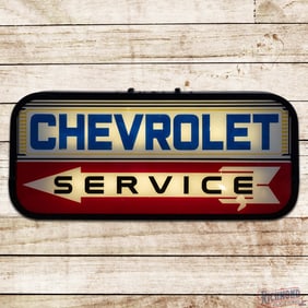 Chevrolet Service 36" DS Plastic Lighted Sign w/ Arrow
