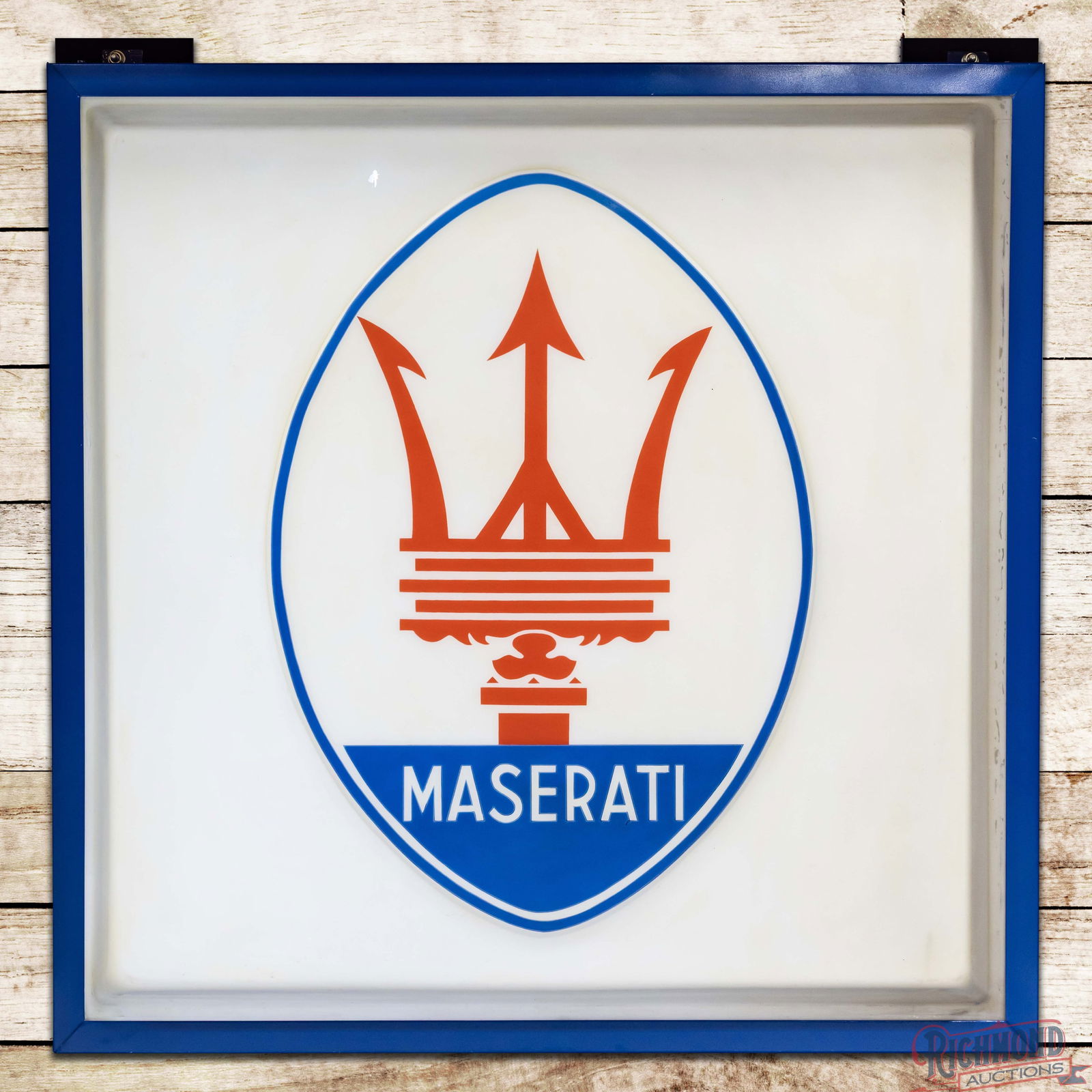 Maserati Auto Dealer Lighted Advertising Sign w/ Logo (1 of 4)