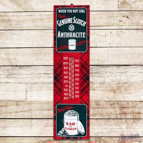 Fantastic Buy Genuine Anthracite Coal "With Less Ash Waste" Single Sided Porcelain Thermometer