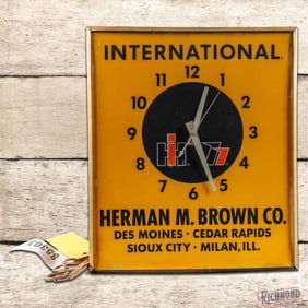 IH International Herman M. Brown Co. PAM Advertising Clock