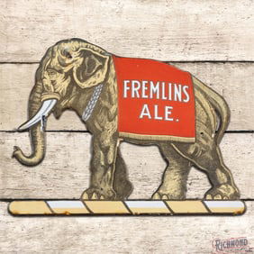 Fremlins Ale Die Cut Single Sided Porcelain Elephant Sign