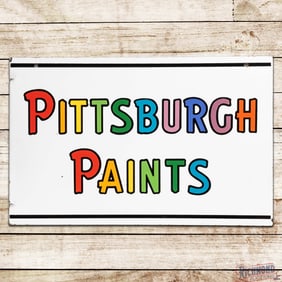 Pittsburgh Paints Double Sided Porcelain Flange Sign