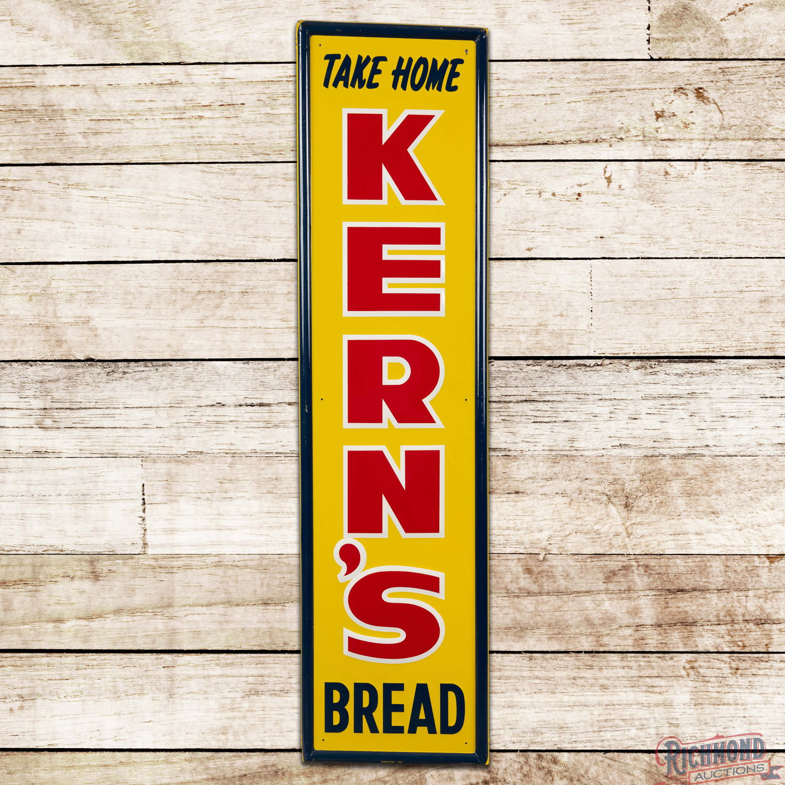 Superb 1960 Take Home Kern's Bread Emb. Single Sided Tin Sign (1 of 3)