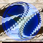 Mercedes Benz Automobiles 32" Single Sided Porcelain Neon Logo Sign: SSP (Single Sided Porcelain) sign with added neon and a new metal can has excellent color and gloss. The field exhibits light surface wear with a small chip by the neon support stand in the lower