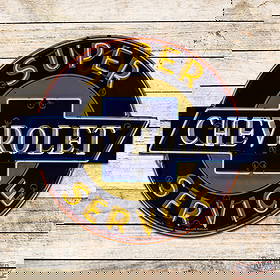 Amazing Chevrolet Super Service 5' Die Cut Single Sided Porcelain Factory Neon Sign w/ Logo: Impressive SSP (Single Sided Porcelain) two-piece factory neon sign with a new metal can has excellent color and gloss. The field is very clean overall with minor discoloration at stand supports and u