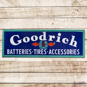 Goodrich Batteries Tires Accessories 5' Single Sided Porcelain Sign w/ Logo