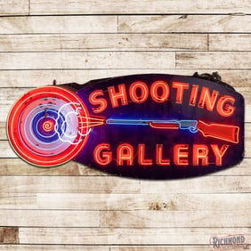 Outstanding 8.5' Shooting Gallery Die Cut Factory Neon Sign w/ Animation