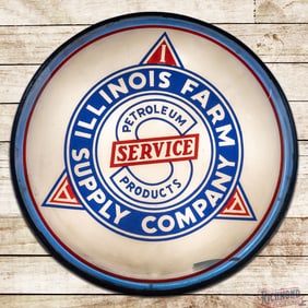 Illinois Farm Supply Company 42" DS Lighted Neon Glass Sign