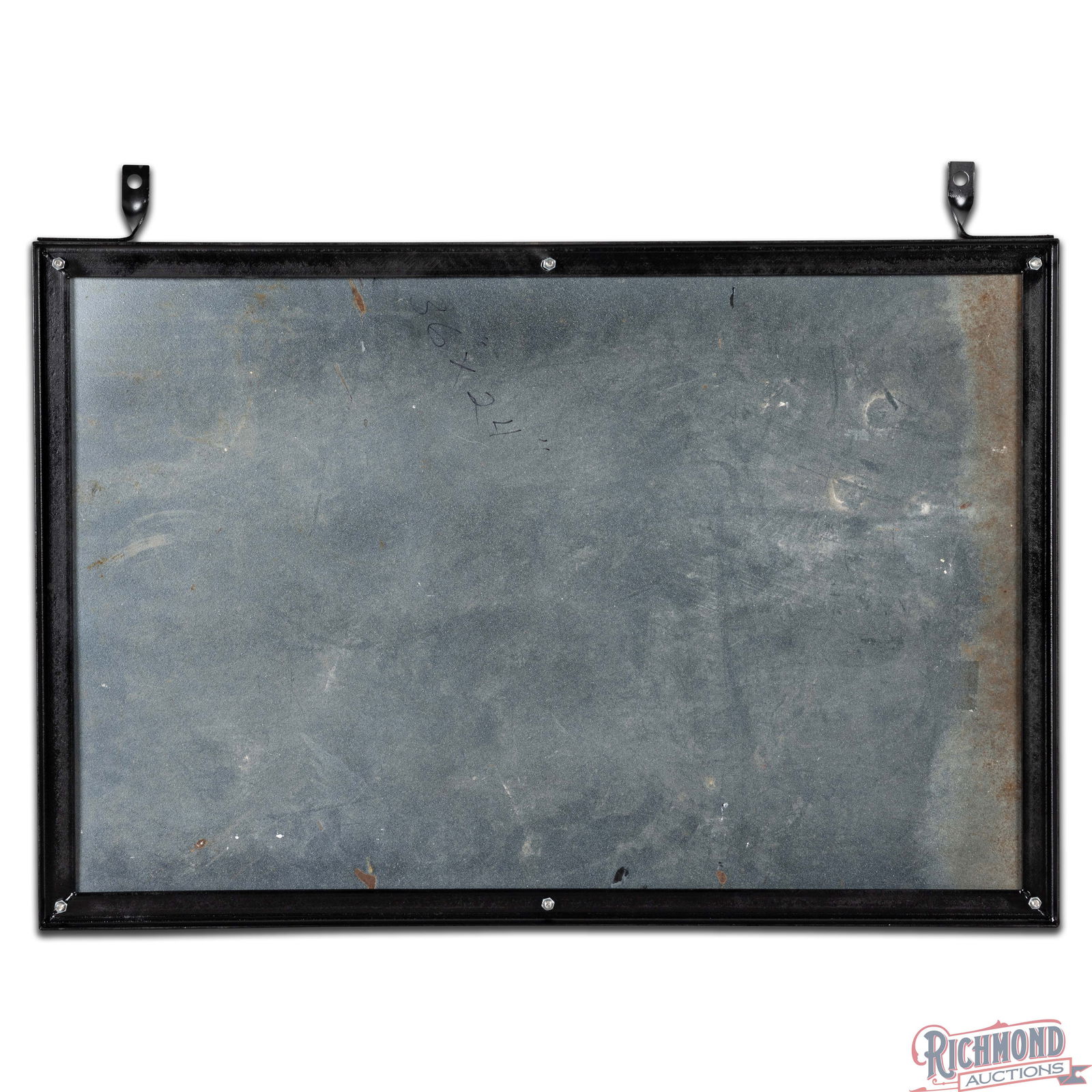 Texaco Motor Oils Gasoline Single Sided Porcelain Logo Sign w/ Ring "Rare Size" - 3