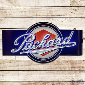 Fantastic Packard Automobiles Die Cut 6' Double Sided Porcelain Factory Neon Sign w/ Logo