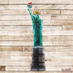Amazing Statue of Liberty Die Cut 14' Single Sided Porcelain Factory Neon Sign
