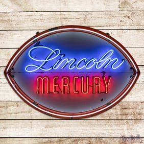 Lincoln Mercury 4' Single Sided Porcelain Neon Sign