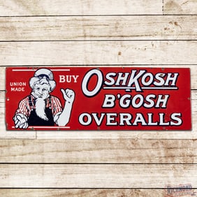 Buy OshKosh B'Gosh Overalls Single Sided Porcelain Sign w/ Uncle Sam